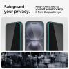 Spigen Tempered Glass Screen Protector [GlasTR EZ FIT – Privacy] Designed for iPhone 16 / iPhone 15 [2Pack](iPhone 16 Plus  iPhone 15 Plus)