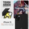 Spigen for iPhone 16 Case, Tough Armor (Ai) MagFit [Compatible with Magsafe] [Kickstand] [Military-Grade Protection] – Black(Black)