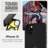 Spigen for iPhone 16 Case, Tough Armor (Ai) MagFit [Compatible with Magsafe] [Kickstand] [Military-Grade Protection] – Black(Gunmetal)