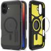 Spigen for iPhone 16 Case, Tough Armor (Ai) MagFit [Compatible with Magsafe] [Kickstand] [Military-Grade Protection] – Black(Frost Black)