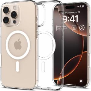Spigen Liquid Crystal MagFit Designed for iPhone 16 Pro Case [Military-Grade Protection] – Crystal Clear(Crystal Clear)