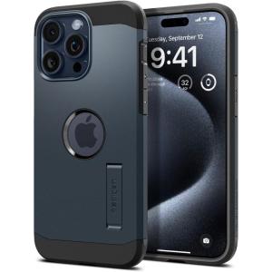 Spigen for iPhone 16 Case, Tough Armor (Ai) MagFit [Compatible with Magsafe] [Kickstand] [Military-Grade Protection] – Black(Metal Slate)