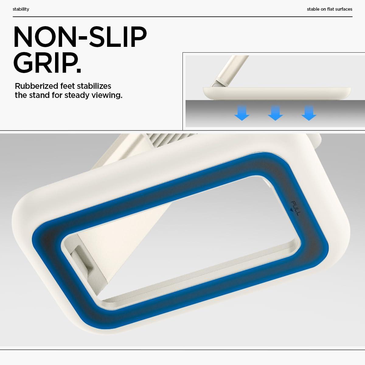 imageSpigen for Phone Stand Universal Compatible with iPhone 171615141312 Galaxy S25S24S23 Fold76 Flip76 Pixel 1098 Tablets Portable Monitors Nintendo Switch amp More Dune BeigeDune Beige