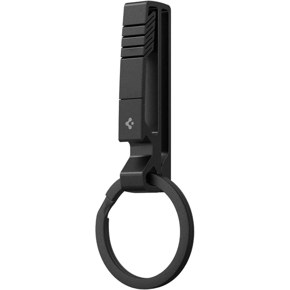 imageSpigen Life Metal Fit Titanium Belt Loop Key Ring Clip Holder Car Keychain Key Clip for Belt Bottle Opener Key Chain Ring for Men and Women  BlackBlack
