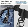 Spigen Life Metal Fit Titanium Belt Loop Key Ring Clip Holder, Car Keychain Key Clip for Belt, Bottle Opener Key Chain Ring for Men and Women – Black(Black)