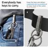 Spigen Life Metal Fit Titanium Belt Loop Key Ring Clip Holder, Car Keychain Key Clip for Belt, Bottle Opener Key Chain Ring for Men and Women – Black(Gunmetal)