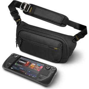 Spigen Life Fanny Pack for Passport Holder, Secure Hidden Travel Wallet with 4 Separate Pockets, Waist Bag, Water Resistant, Durable, Crossbody Bag with Adjustable Strap for Travel, Hiking, Sports(Sling Bag)