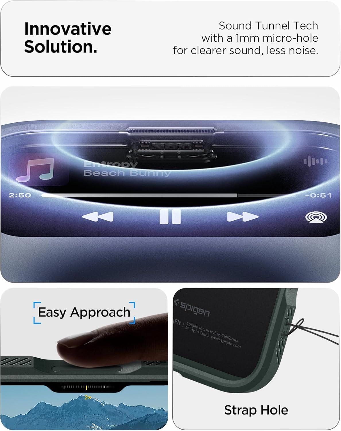 imageSpigen for iPhone 17 Case Optik Armor MagFit TPU Covered Camera Control Camera CoverKickstand Compatible with MagSafe Abyss GreenAbyss Green