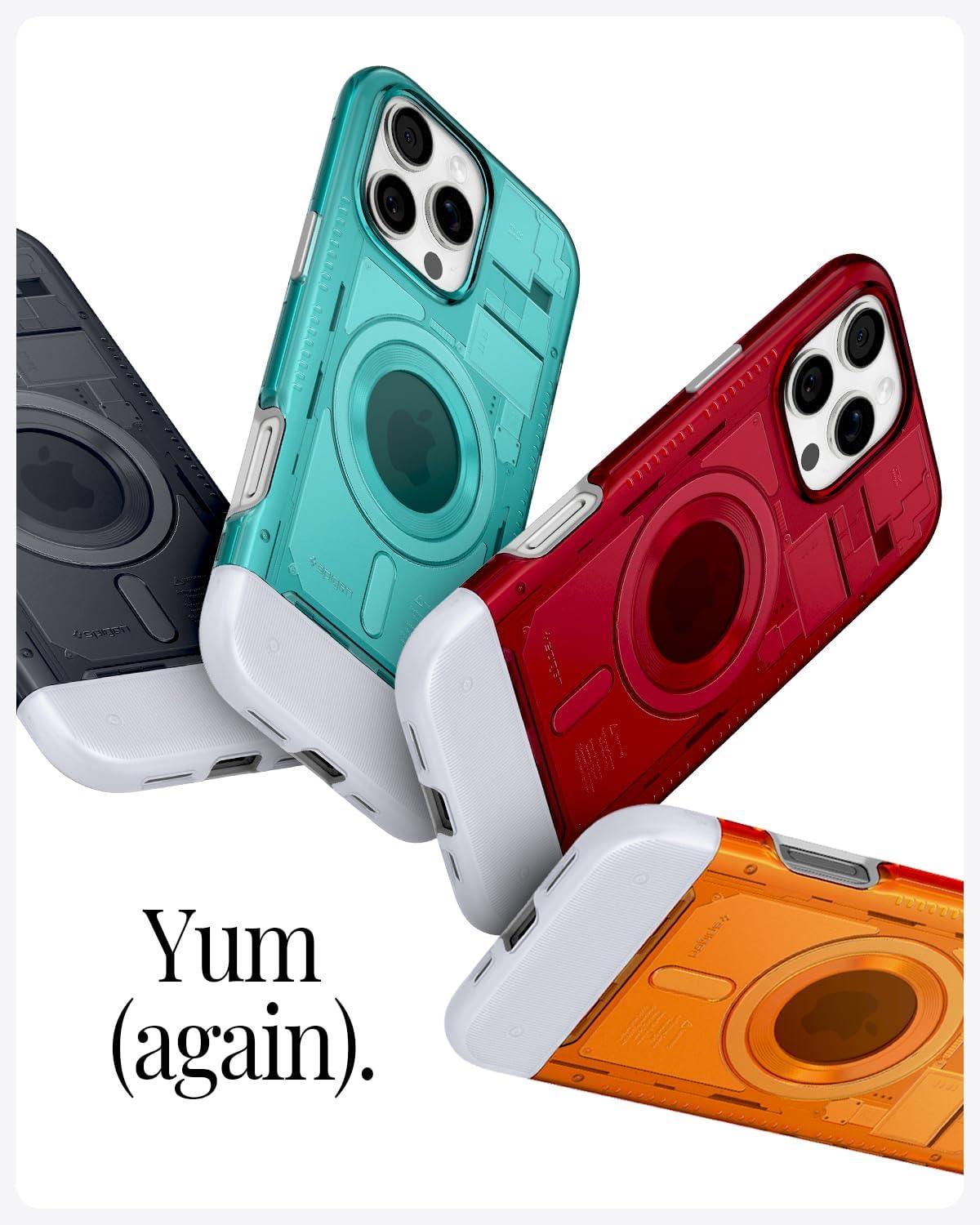 imageSpigen Classic C1 MagFit Designed for iPhone 16 Pro Max Case MilitaryGrade Protection Compatible with MagSafe TangerineBondi Blue