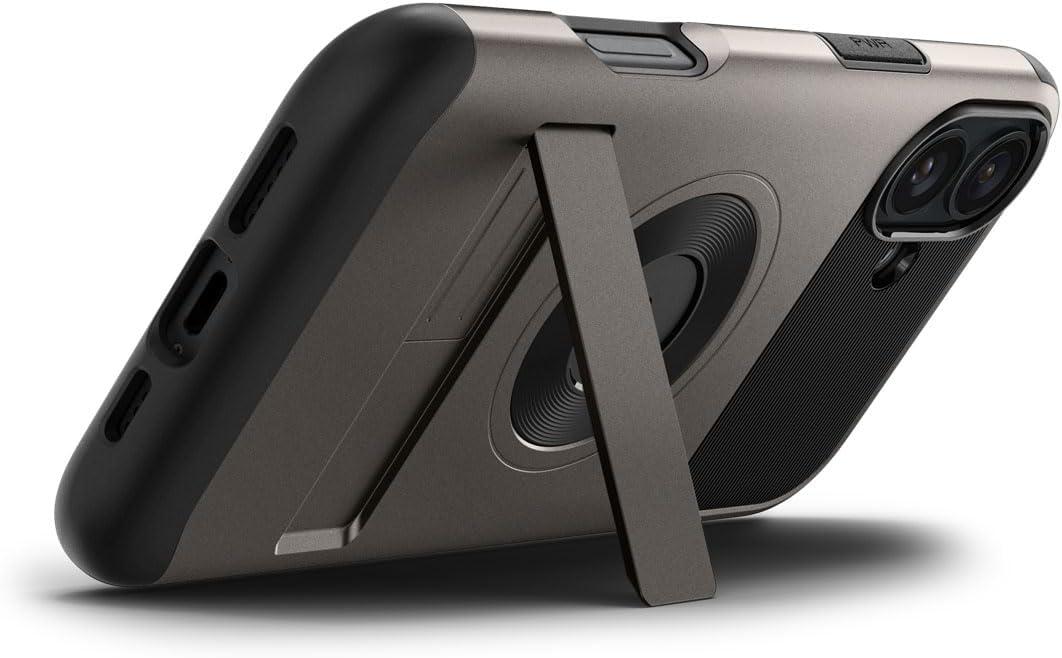 imageSpigen Slim Armor MagFit Designed for iPhone 16 Case 2024 MilitaryGrade Protection Compatible with MagSafe Gunmetal