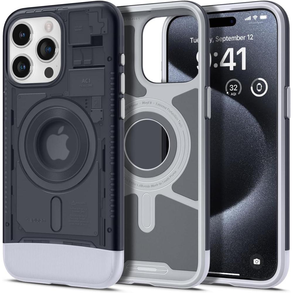 imageSpigen Classic C1 MagFit Designed for iPhone 16 Pro Max Case MilitaryGrade Protection Compatible with MagSafe  TangerineGraphite