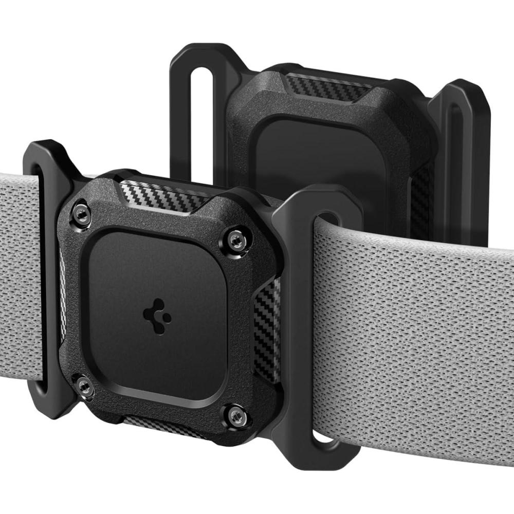 imageSpigen Tough Armor IP Designed for AirTag 2nd Gen 2026 amp 1st Gen Waterproof Pet Dog Cat Collar Case Cover Holder Device amp Collar not Included Black