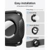 Spigen Tag Armor 2 Designed for AirTag 2nd Gen (2026) & 1st Gen Case Cover Pet Dog Cat Collar, Bicycle, Luggage, Baby Stroller, Backpack, Wallet Loop Holder (Device Not Included) – Black (3 Bands)(Black – Tag Armor)