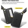 Spigen Life Luggage Tags Premium Velo Vegan Leather ID Label for Suitecase Travel Bag Accessories with Magnetic Closure Privacy Protection Design Durable Strap – Black (1 Pack)(Black (1 Pack))
