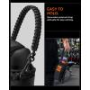 Spigen Life Magnetic Gym Bag for Men Tumbler Carrier Holder Bag for 20oz–40oz Water Bottles w/Molle System, Phone Pocket, Drawstring/Cord Lock, D-Ring Strap, Waterproof(Black)