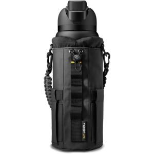 Spigen Life Magnetic Gym Bag for Men Tumbler Carrier Holder Bag for 20oz–40oz Water Bottles w/Molle System, Phone Pocket, Drawstring/Cord Lock, D-Ring Strap, Waterproof(Black)