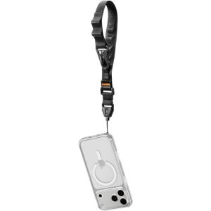Spigen for Phone Wrist Lanyard with Adjustable Strap and Magnetic Loop for Keys, ID, and Everyday Carry Short Strap Compatible with Travel and Daily Use – Black