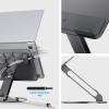 Spigen ArcDock Laptop Stand with 6 in 1 Hub USB-A 3.0, USB-C 3.0, PD 100W, 4K 60Hz HDMI Universal Adjustable Folding Laptop Dock with 360 Rotating Base – Space Grey(Cable Organizer Stand)