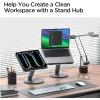 Spigen ArcDock Laptop Stand with 6 in 1 Hub USB-A 3.0, USB-C 3.0, PD 100W, 4K 60Hz HDMI Universal Adjustable Folding Laptop Dock with 360 Rotating Base – Space Grey(6-in-1 Hub)