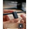 Spigen Magnetic Cable Holder Universal Cable Organizer with Magnetic-Clips Works with All Chargers, Cords Including USB-C, Lightning, HDMI, Apple Watch Chargers and More, LD103 – Black(Black)