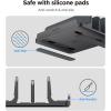 Spigen Vertical Laptop Stand Holder for Desk with Adjustable Dock, 4 Slots Total Fits All MacBook 11″-16″/HP/Dell/Surface/Samsung/LG/Chrome Book LD208S4 – Space Gray(Space Gray)