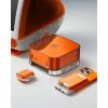 Spigen for Mac mini M4/M4 Pro (2024) Transparent Filter Case Stand Built in Air-Filter Desktop PVC Dust Prevention Ventilation – Classic C1 Bondi Blue(Classic C1 Tangerine)