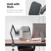 Spigen for Magnetic Wireless Charging Stand Compatible with iPad Pro 11″ M5 (2025) & M4 (2024), Foldable Adjustable Aluminum Pogo Pin Charger Tablet Holder Desk Mount – Space Gray (LD207W2)(Clamp Tablet Stand)