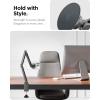Spigen for Magnetic Wireless Charging Stand Compatible with iPad Pro 11″ M5 (2025) & M4 (2024), Foldable Adjustable Aluminum Pogo Pin Charger Tablet Holder Desk Mount – Space Gray (LD207W2)(Phone Holder Clamp Stand)