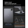 Spigen for Magnetic Wireless Charging Stand Compatible with iPad Pro 11″ M5 (2025) & M4 (2024), Foldable Adjustable Aluminum Pogo Pin Charger Tablet Holder Desk Mount – Space Gray (LD207W2)(iPad Pro 11″ M5 (2025) / M4 (2024))