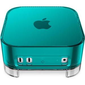 Spigen for Mac mini M4/M4 Pro (2024) Transparent Filter Case Stand Built in Air-Filter Desktop PVC Dust Prevention Ventilation – Classic C1 Bondi Blue(Classic C1 Bondi Blue)