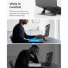 Spigen Slim Fold Portable Standing Desk Laptop Stand Foldable Ergonomic Angle Lift Anti-Slip Compatible with MacBook Neo, MacBook Air, MacBook Pro 11″-16″ and iPad/Air/Pro and More – Black (LD201-S10)(LD201-S6)