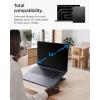 Spigen Slim Fold Portable Standing Desk Laptop Stand Foldable Ergonomic Angle Lift Anti-Slip Compatible with MacBook Neo, MacBook Air, MacBook Pro 11″-16″ and iPad/Air/Pro and More – Black (LD201-S10)(LD201-S6)