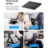 Spigen Slim Fold Portable Standing Desk Laptop Stand Foldable Ergonomic Angle Lift Anti-Slip Compatible with MacBook Neo, MacBook Air, MacBook Pro 11″-16″ and iPad/Air/Pro and More – Black (LD201-S10)(LD201-S10)