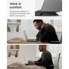 Spigen Slim Fold Portable Standing Desk Laptop Stand Foldable Ergonomic Angle Lift Anti-Slip Compatible with MacBook Neo, MacBook Air, MacBook Pro 11″-16″ and iPad/Air/Pro and More – Black (LD201-S10)(LD201-S4)