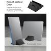 Spigen Slim Fold Portable Standing Desk Laptop Stand Foldable Ergonomic Angle Lift Anti-Slip Compatible with MacBook Neo, MacBook Air, MacBook Pro 11″-16″ and iPad/Air/Pro and More – Black (LD201-S10)(LD201-S9)