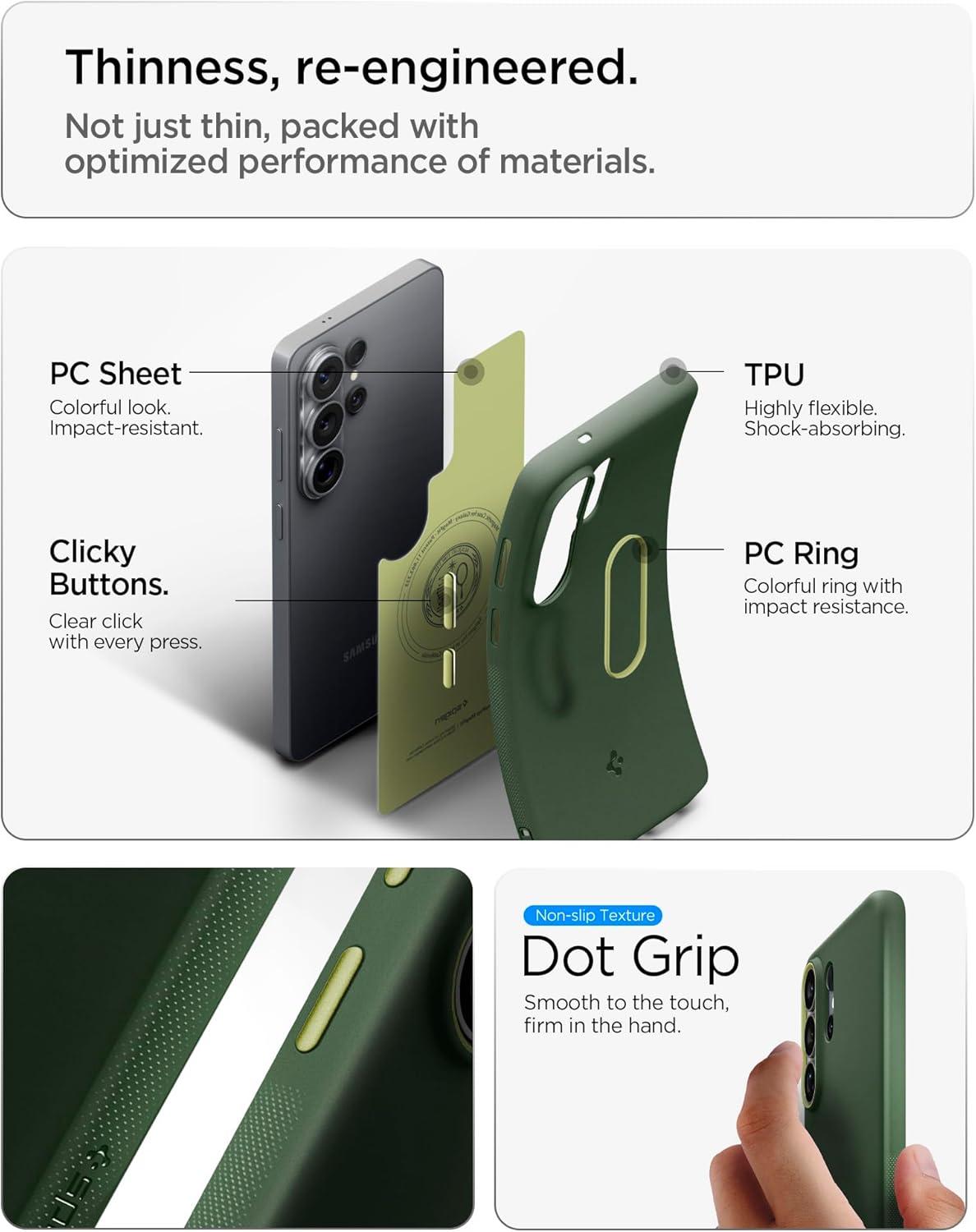 imageSpigen for Galaxy S26 Ultra Case Nano Pop MagFit Compatible with MagSafe Fast Wireless Charging AVO GreenAvo Green