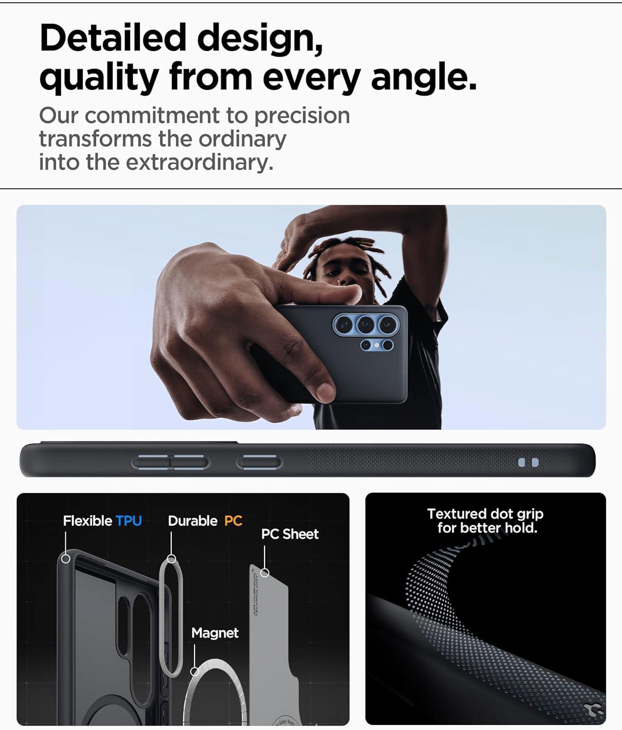 imageSpigen for Galaxy S26 Ultra Case Nano Pop MagFit Compatible with MagSafe Fast Wireless Charging AVO GreenBlack Sesame