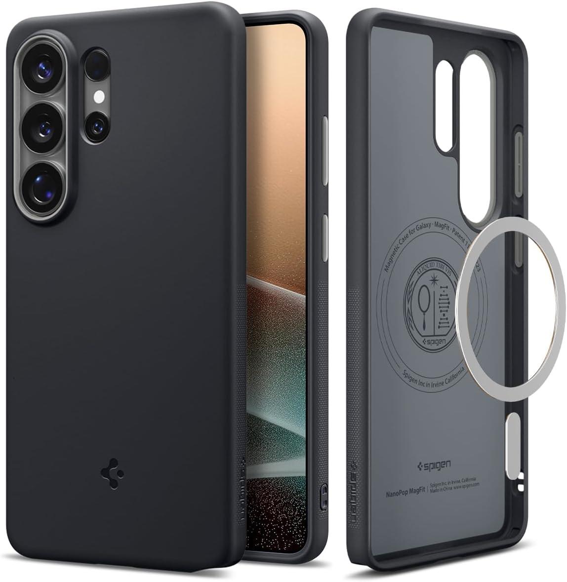 imageSpigen for Galaxy S26 Ultra Case Nano Pop MagFit Compatible with MagSafe Fast Wireless Charging AVO GreenBlack Sesame