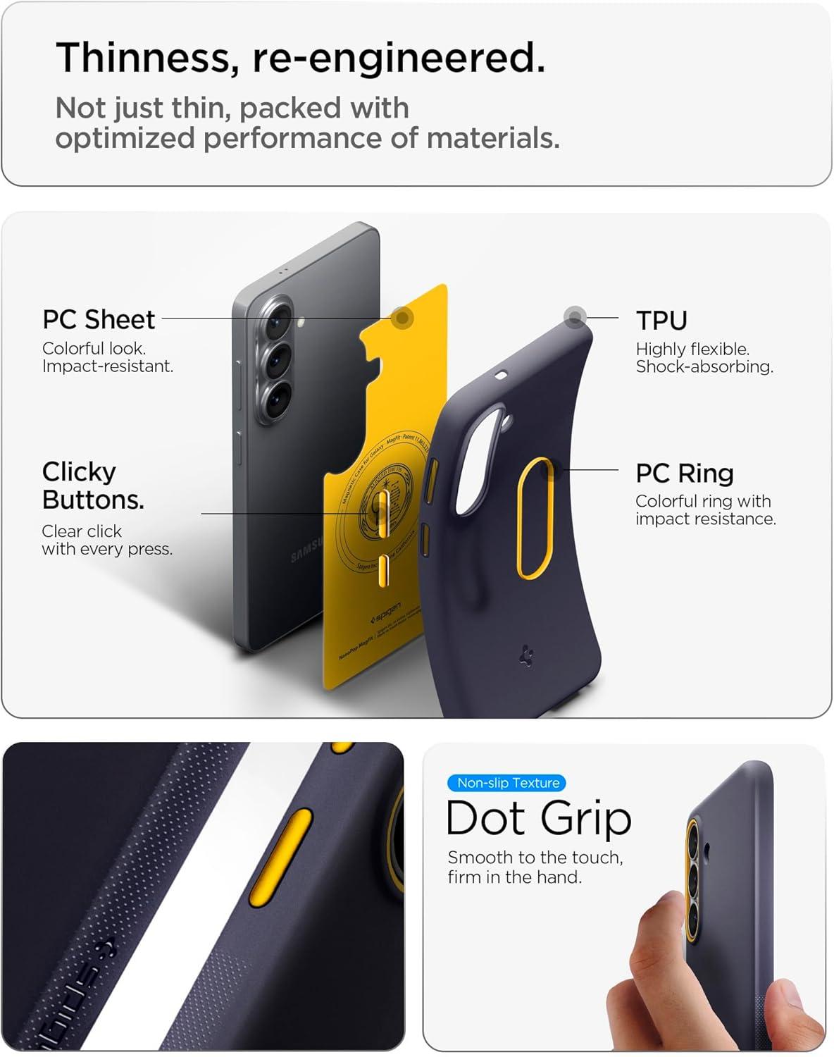 imageSpigen for Galaxy S26 Ultra Case Nano Pop MagFit Compatible with MagSafe Fast Wireless Charging AVO GreenBlueberry Navy