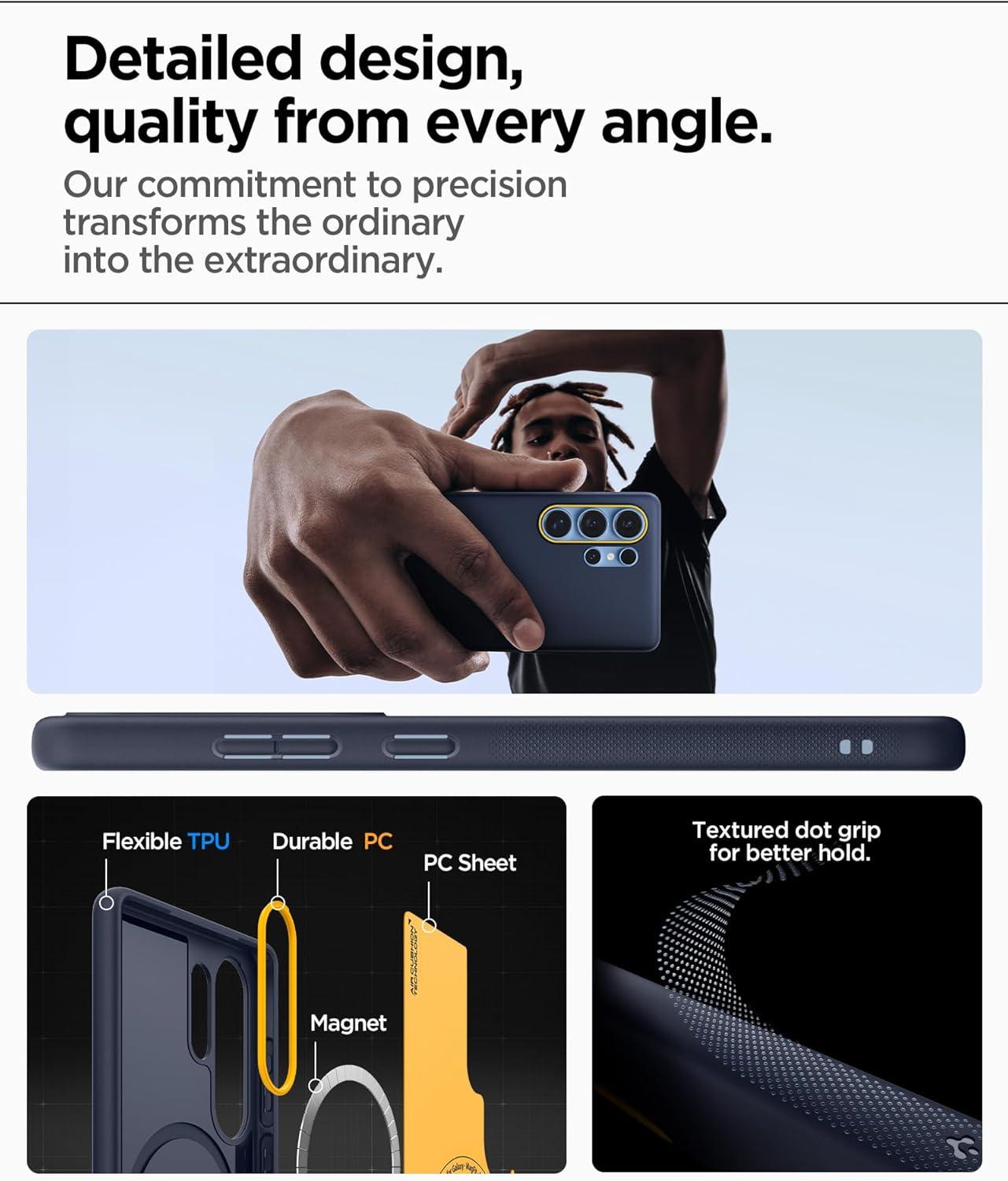 imageSpigen for Galaxy S26 Ultra Case Nano Pop MagFit Compatible with MagSafe Fast Wireless Charging AVO GreenBlueberry Navy
