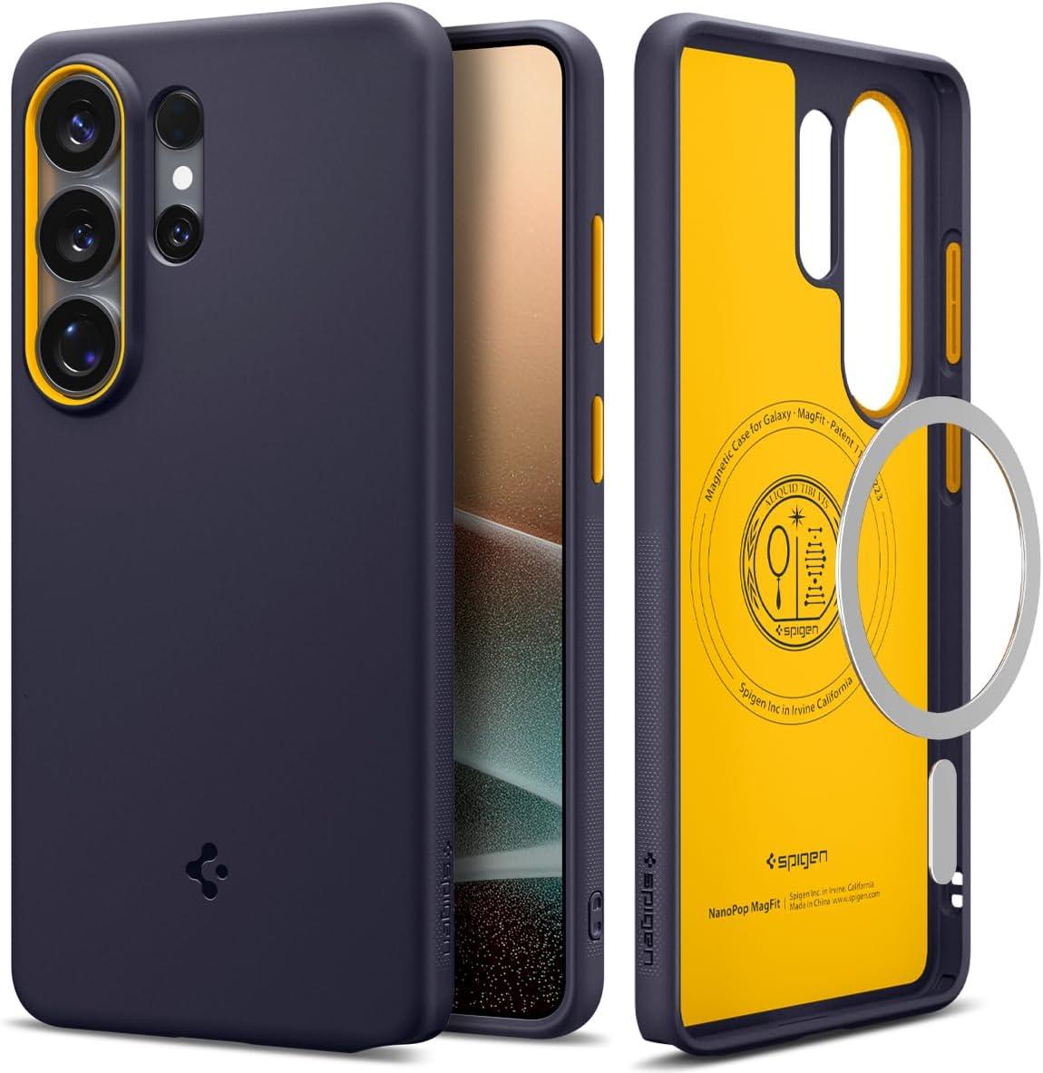 imageSpigen for Galaxy S26 Ultra Case Nano Pop MagFit Compatible with MagSafe Fast Wireless Charging AVO GreenBlueberry Navy