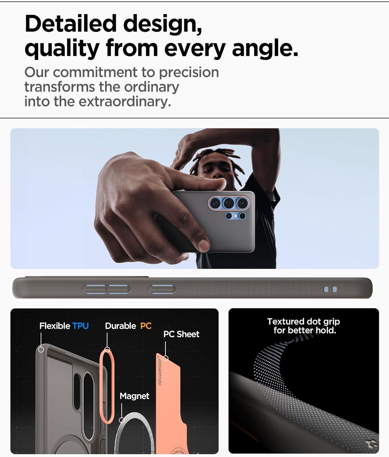 imageSpigen for Galaxy S26 Ultra Case Nano Pop MagFit Compatible with MagSafe Fast Wireless Charging AVO GreenPapaya Gray