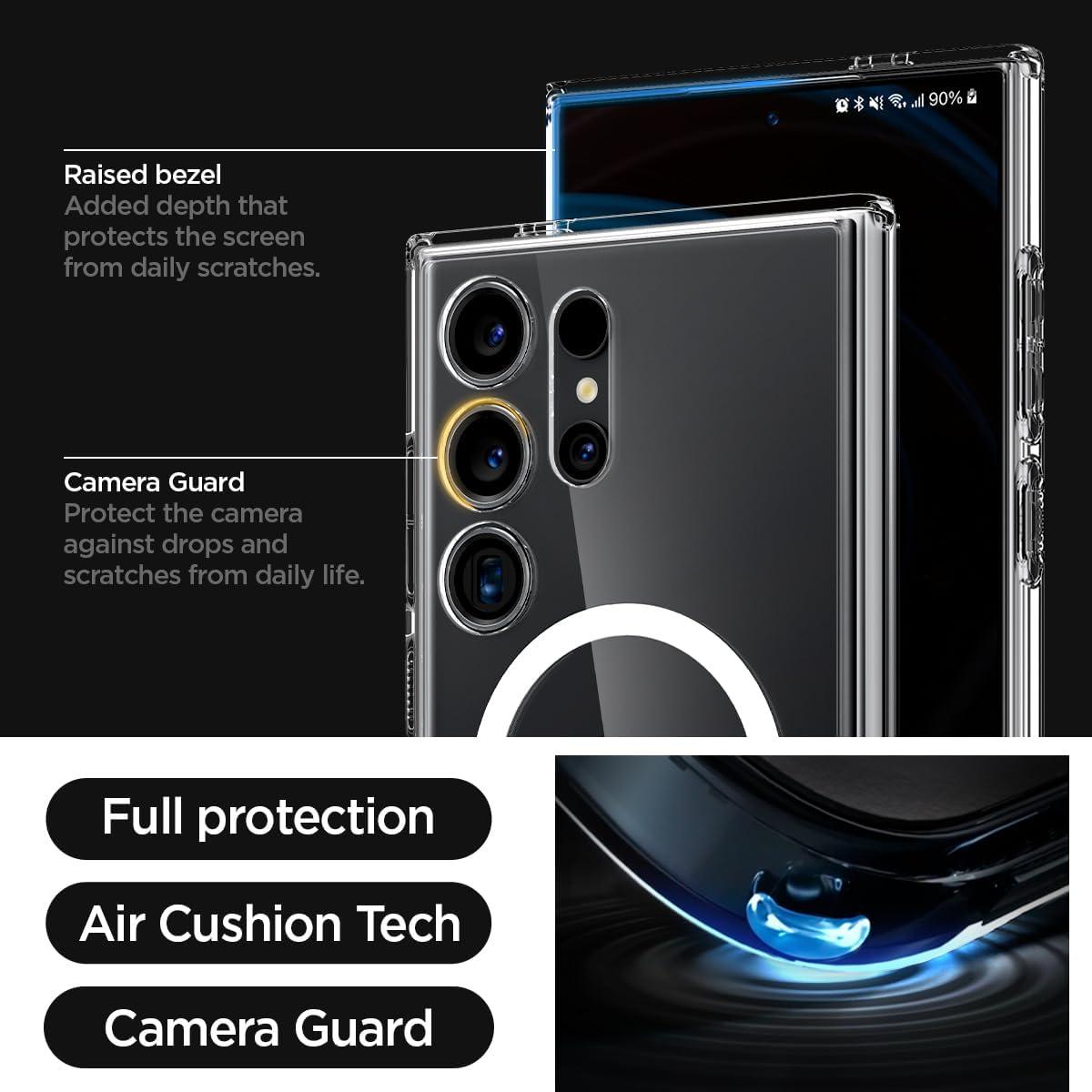 imageSpigen for Galaxy S26 Ultra Case Ultra Hybrid MagFit AntiYellowing Compatible with MagSafe Fast Wireless Charging Clear WhiteClear