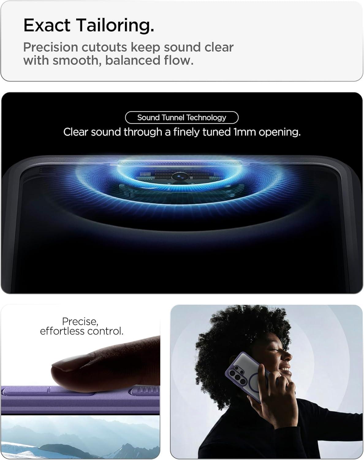 imageSpigen for Galaxy S26 Ultra Case Ultra Hybrid MagFit AntiYellowing Compatible with MagSafe Fast Wireless Charging Clear WhiteDeep Purple