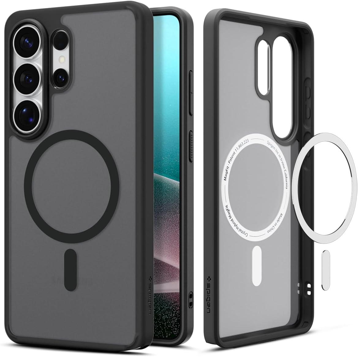 imageSpigen for Galaxy S26 Ultra Case Ultra Hybrid MagFit AntiYellowing Compatible with MagSafe Fast Wireless Charging Clear WhiteFrost Black
