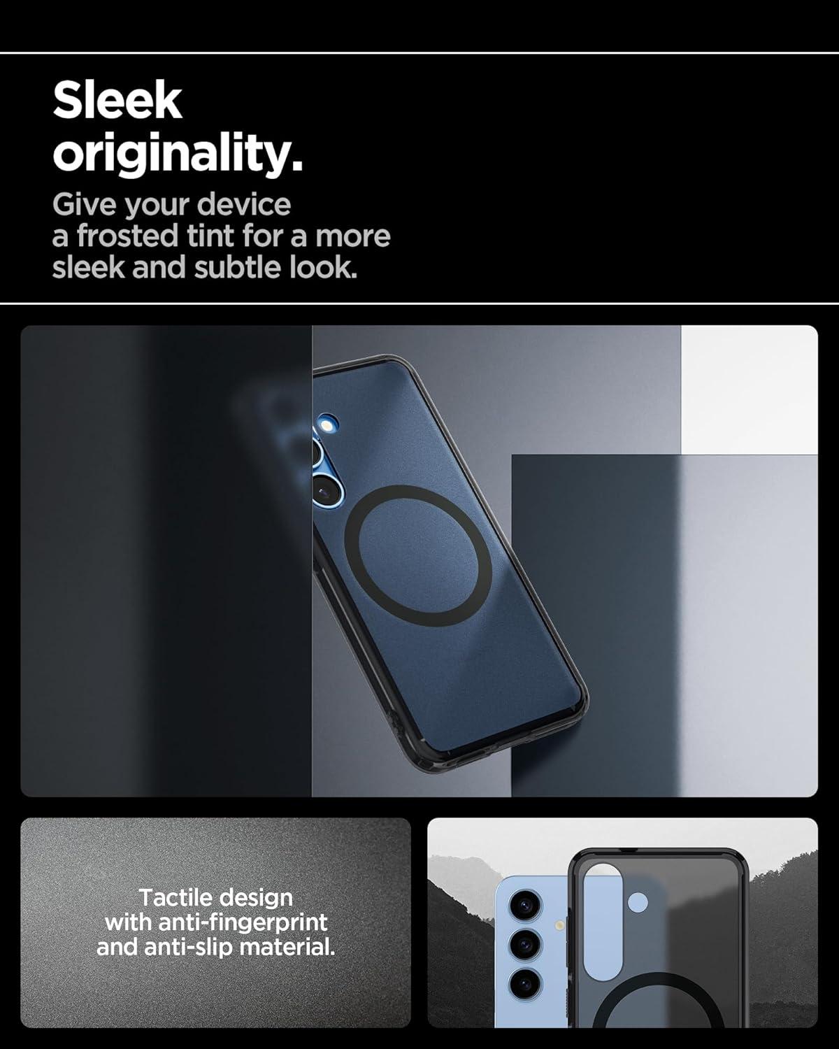 imageSpigen for Galaxy S26 Ultra Case Ultra Hybrid MagFit AntiYellowing Compatible with MagSafe Fast Wireless Charging Clear WhiteFrost Black