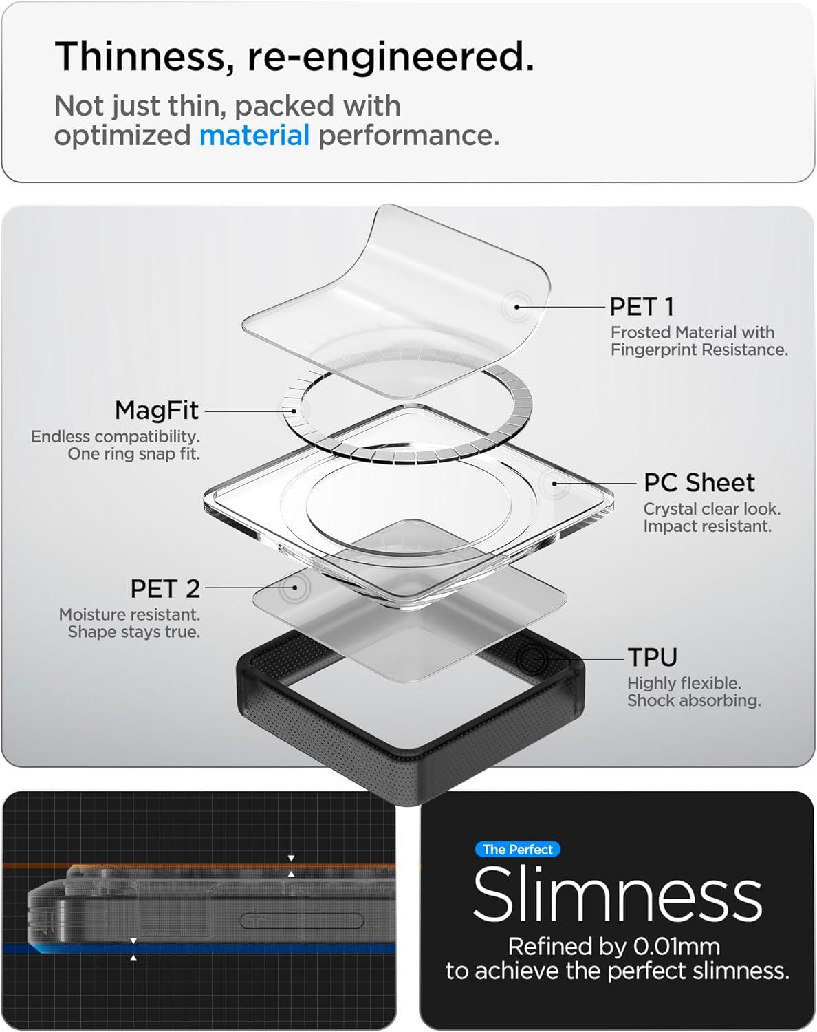 imageSpigen for Galaxy S26 Ultra Case Ultra Hybrid MagFit AntiYellowing Compatible with MagSafe Fast Wireless Charging Clear WhiteFrost Black