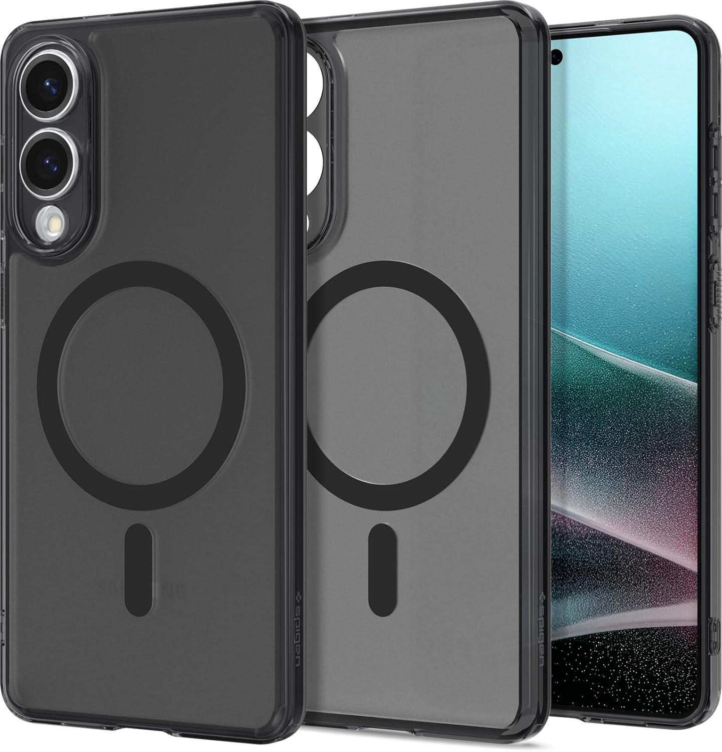 imageSpigen for Galaxy S26 Ultra Case Ultra Hybrid MagFit AntiYellowing Compatible with MagSafe Fast Wireless Charging Clear WhiteFrost Black