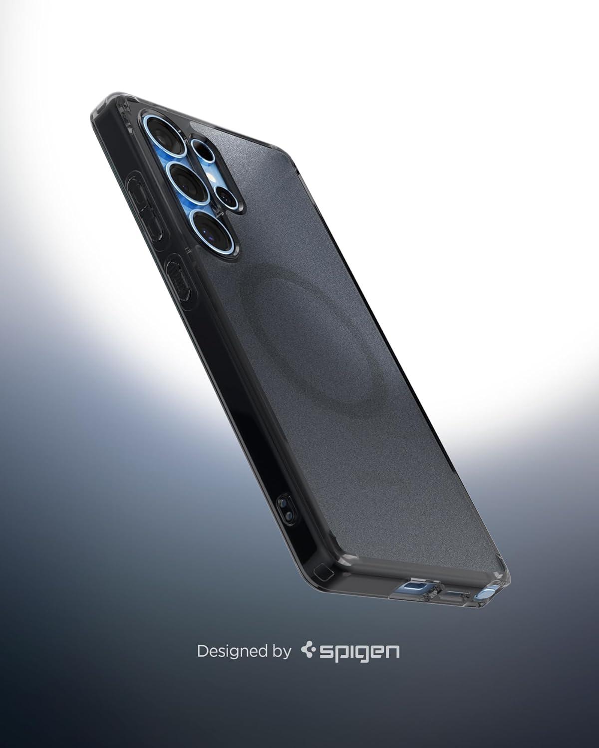 imageSpigen for Galaxy S26 Ultra Case Ultra Hybrid MagFit AntiYellowing Compatible with MagSafe Fast Wireless Charging Clear WhiteFrost Black
