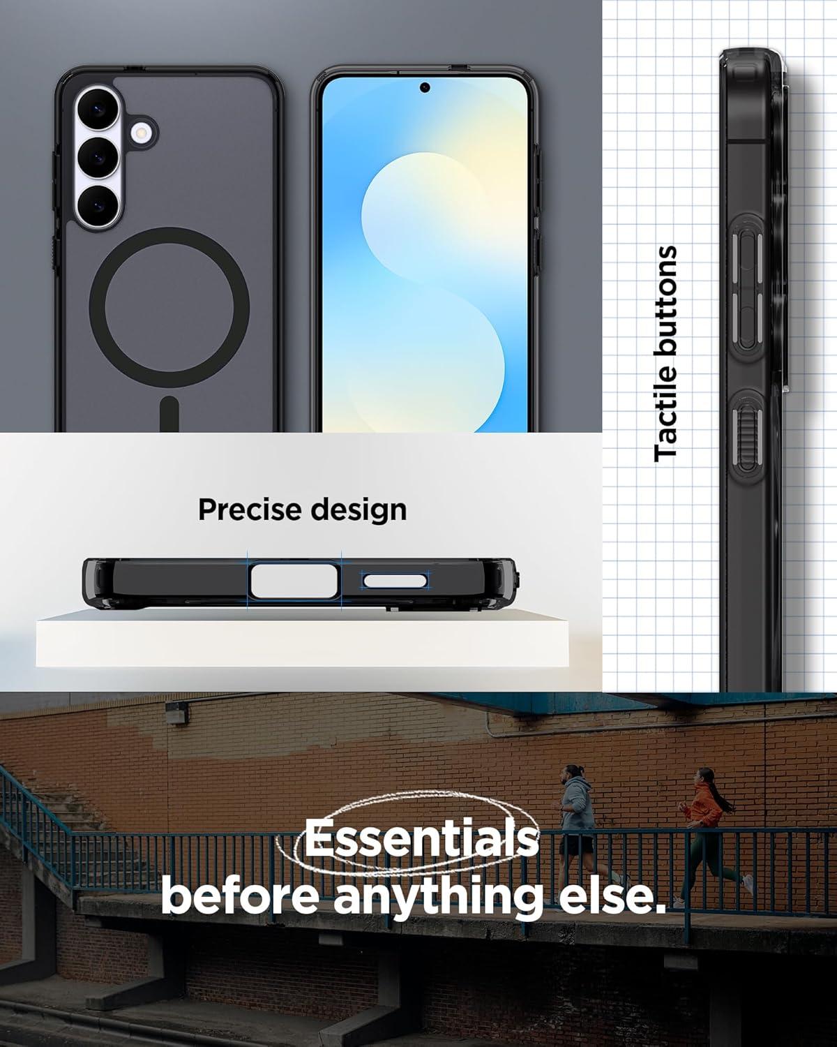 imageSpigen for Galaxy S26 Ultra Case Ultra Hybrid MagFit AntiYellowing Compatible with MagSafe Fast Wireless Charging Clear WhiteFrost Black